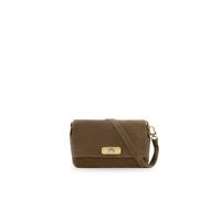 Apatchy London The Maisie Midi Suede Bag In Taupe Taupe