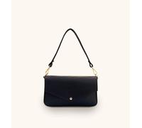 Apatchy London The Munro Leather Shoulder Bag In Black Black