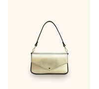 Apatchy London The Munro Leather Shoulder Bag In Gold Gold One Size