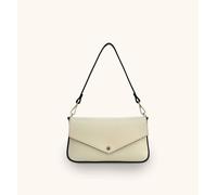 Apatchy London The Munro Leather Shoulder Bag In Stone Stone One Size