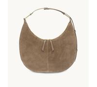 Apatchy London The Nora Suede Bag In Taupe Taupe One Size