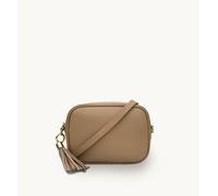 Apatchy London The Tassel Leather Crossbody Bag In Light Sand Light Sand