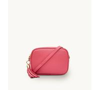 Apatchy London The Tassel Leather Crossbody Bag In Raspberry Raspberry One Size