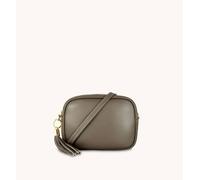 Apatchy London The Tassel Leather Crossbody Bag In Taupe Taupe One Size