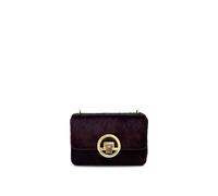 Apatchy London The Tilly Hair-On Leather Bag In Burgundy Burgundy One Size