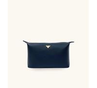 Apatchy London Women's Medium Leather Navy Beauty Bag Apatchy London Navy