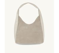 Apatchy London Women's The Henry Leather & Suede Hobo in Stone Apatchy London Stone One Size