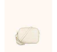 Apatchy London Women's The Tassel Leather Crossbody Bag in Stone