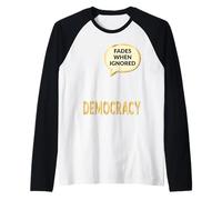 Apathy Democracy Raglan Baseball Tee