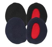 Apausvcm 2 Pairs Bandless Earmuffs, Thick Winter Ear Covers Cold Weather Ear Warmers for Winter Outdoors Unisex, M (Black, Navy blue)