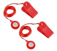 Apausvcm 2 Pcs Universal Treadmill Magnet Safety Key, Rectangle Running Machine Safety Key Emergency Stop Magnet Key Replacement Running Machine Safety Switch for Most Treadmills Running Machines