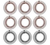 Apausvcm Pack of 9 Full Circle Stretchy Comb, 2 Colours, Comb, Flexible Plastic, Full Circular Stretch Hair Comb, Full Circular Stretch Hair Comb, Headband, Hair Band Holder, Hair Accessories for