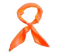 Apausvcm Satin Neck Scarf, 23.6" Solid Color Silky Satin Small Square Scarf Orange Fashion Lightweight Handkerchief for Women Vintage Ribbon Bandanas Costume Accessory Women Gift