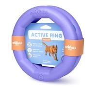 APAWLO Pets Active Ring Dog Toy for Fetch, Tug & Training (Durable, Floats) - Set of 2 (Purple, Medium)