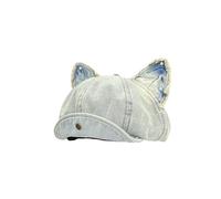 APAYAN Baseball cap Flipped Brim Cat Ear Washed Hat Women'S Old Octagonal Hat Versatile Literary Beret Retro Cowboy Newsboy Hat-D-One Size