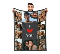 APAYAN Custom Flannel Throw Blanket Personalized Photo Sofa Gift Customized Text Pictures Sudoku For Pet Friends Family-A-200X200Cm