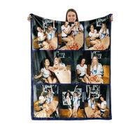 APAYAN Custom Flannel Throw Blanket Personalized Photo Sofa Gift Customized Text Pictures Sudoku For Pet Friends Family-C-200X200Cm
