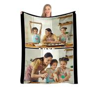 APAYAN Custom Flannel Throw Blanket Personalized Photo Sofa Gift Customized Text Pictures Sudoku For Pet Friends Family-G-70X100Cm