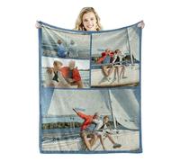 APAYAN Custom Flannel Throw Blanket Personalized Photo Sofa Gift Customized Text Pictures Sudoku For Pet Friends Family-E-150X200