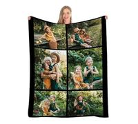 APAYAN Custom Flannel Throw Blanket Personalized Photo Sofa Gift Customized Text Pictures Sudoku For Pet Friends Family-D-200X200Cm