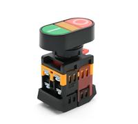 APBB 22mm 380V 220V AC 1NO 1NC 2 Buttons 22N Momentary Double Head Push Button Switch 24V 1Pcs(220 V)
