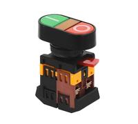 APBB-22N-25N Start-stop Double Pushbuttons Switch With LED Lamp(Mounting Hole 22mm 25mm)(DC12/24/36 AC220/380V) 1Pcs(220V)