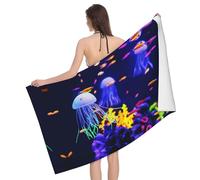 Apbdffjnf Aquatic Sea Animal Printed Bath Towel Quick Dry Super Absorbent Microfiber Towels for Travel Beach Swim Camping Gym 80x130 cm