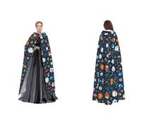 Apbdffjnf (Baseball Basketball Football Hockey) Print Adult Hooded Cape Mysterious Hooded Cloak for Halloween Costume Party Christmas Cosplay