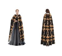 Apbdffjnf (Bunny Rosette) Print Adult Hooded Cape Mysterious Hooded Cloak for Halloween Costume Party Christmas Cosplay