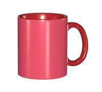 Apbdffjnf Camelliashanchahua Red Print Ceramic Coffee Mugs, 11 Oz Ceramic Mugs Tea Cups with Handle for Office and Home Red