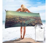 Apbdffjnf Famous Cityscape Print Bath Towel Quick Dry Beach Towel Super Absorbent Microfiber Towels for Travel Beach Gym 31.5"x63"