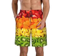 Apbdffjnf Fruit Rainbow Mens Swim Shorts Quick Dry Breathable Beach Surfing Mesh Lining with Pockets M