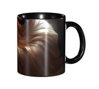 Apbdffjnf Ghost Holding A Jack O Lantern Print Ceramic Coffee Mugs, 11 Oz Ceramic Mugs Tea Cups with Handle for Office and Home Black