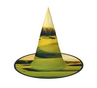 Apbdffjnf Golf Course Print Halloween Witch Hat Pointed Witch Hat Costume Accessory for Halloween Party Decoration