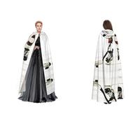Apbdffjnf (Ice Hockey Pattern) Print Adult Hooded Cape Mysterious Hooded Cloak for Halloween Costume Party Christmas Cosplay