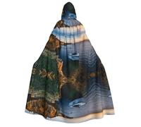 Apbdffjnf (Ireland Outdoors County Clare The Cliffs) Print Adult Thick Hooded Cloak Unisex Cloak with Hood, Halloween Hooded Cape for Women Men Soft and Elastic