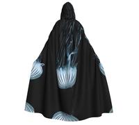 Apbdffjnf (Jellyfish) Print Adult Thick Hooded Cloak Unisex Cloak with Hood, Halloween Hooded Cape for Women Men Soft and Elastic