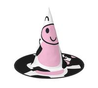 Apbdffjnf Lovely Cow Print Halloween Witch Hat Pointed Witch Hat Costume Accessory for Halloween Party Decoration