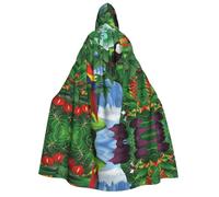 Apbdffjnf (Macaw and Toucan Perching of American Rainforests) Print Adult Thick Hooded Cloak Unisex Cloak with Hood, Halloween Hooded Cape for Women Men Soft and Elastic