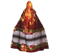 Apbdffjnf (Merry Christmas-3) Print Adult Thick Hooded Cloak Unisex Cloak with Hood, Halloween Hooded Cape for Women Men Soft and Elastic