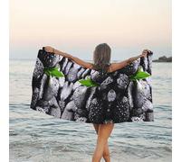 Apbdffjnf Rain Drops Over Rock Printed Bath Towel, 27.5"x55" Quick Dry Soft Super Absorbent Microfiber Towels for Indoor Outside Travel Beach Gym