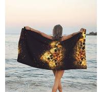 Apbdffjnf Skulls and Bones Printed Bath Towel, 31.5"x63" Quick Dry Soft Super Absorbent Microfiber Towels for Indoor Outside Travel Beach Gym