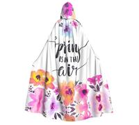 Apbdffjnf (Spring is in The Air) Print Adult Thick Hooded Cloak Unisex Cloak with Hood, Halloween Hooded Cape for Women Men Soft and Elastic