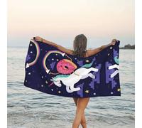 Apbdffjnf Unicorns Doughnut Rainbow Printed Bath Towel, 31.5"x63" Quick Dry Soft Super Absorbent Microfiber Towels for Indoor Outside Travel Beach Gym