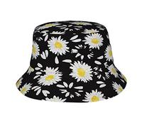 Apbdffjnf White Daisy Bucket Hat for Men and Women, Reversible Fishing Hat Sun Hat for Golf Hiking Outdoor
