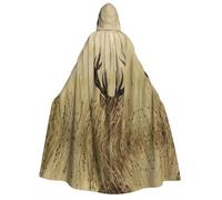 Apbdffjnf (Whitetail Deer Fawn in Wilderness Stag) Print Adult Thick Hooded Cloak Unisex Cloak with Hood, Halloween Hooded Cape for Women Men Soft and Elastic