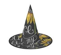 Apbdffjnf You are my sunflower Print Halloween Witch Hat Pointed Witch Hat Costume Accessory for Halloween Party Decoration