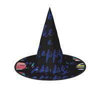 Apbdffjnf You Make Me Happy Camper Trailer Print Halloween Witch Hat Pointed Witch Hat Costume Accessory for Halloween Party Decoration