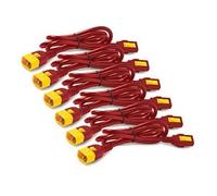APC AP8706S-WWX340 C13 to C14 1.8m Red Power Cord Kit