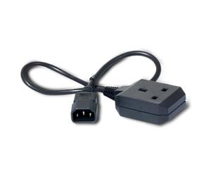 APC by Schneider Electric Power Cord - AP9881 - C14 to BS1363 (UK), 0.6 m, Black